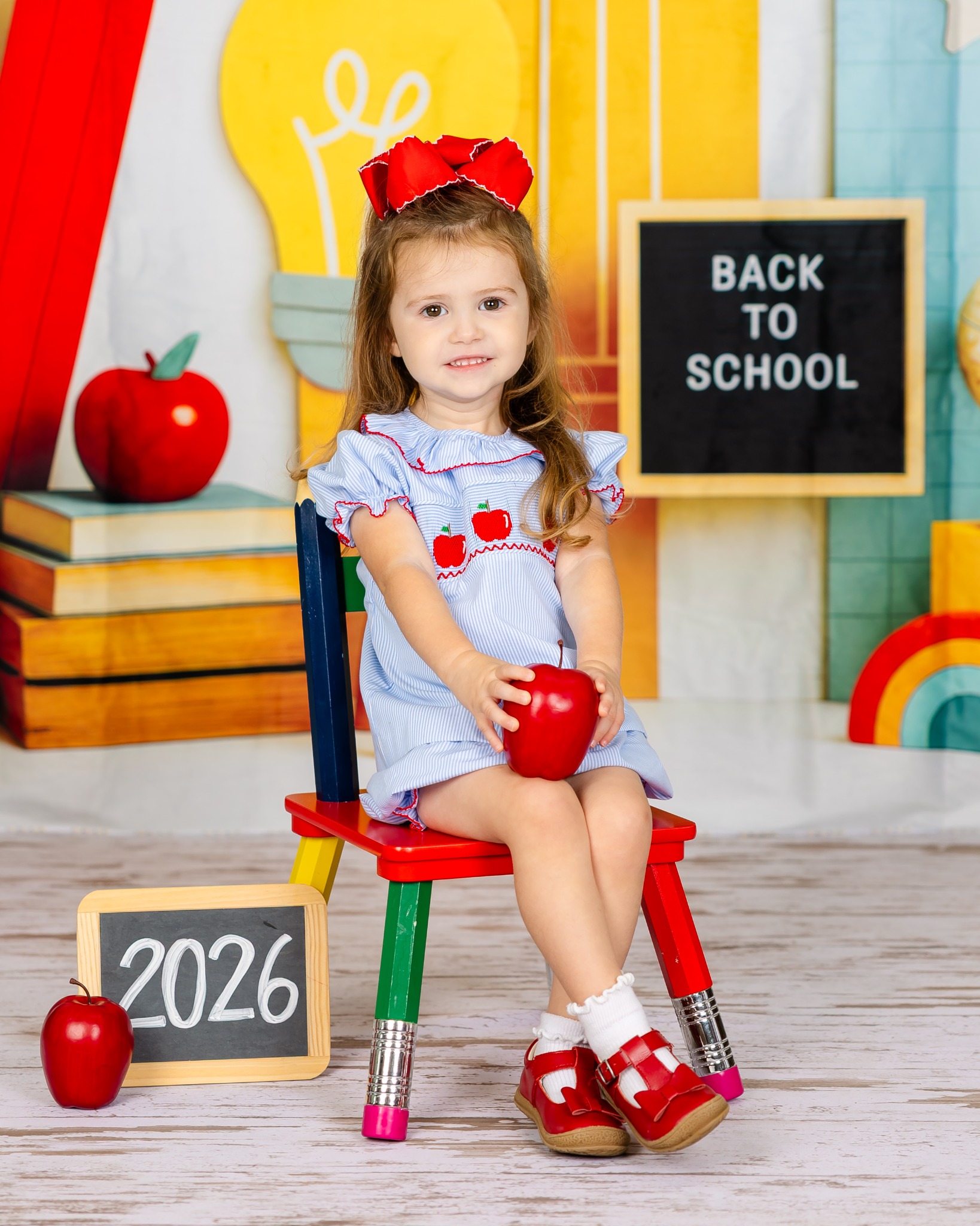 Young student posing for a back-to-school portrait